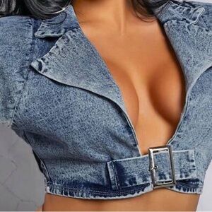 Cropped Denim Top